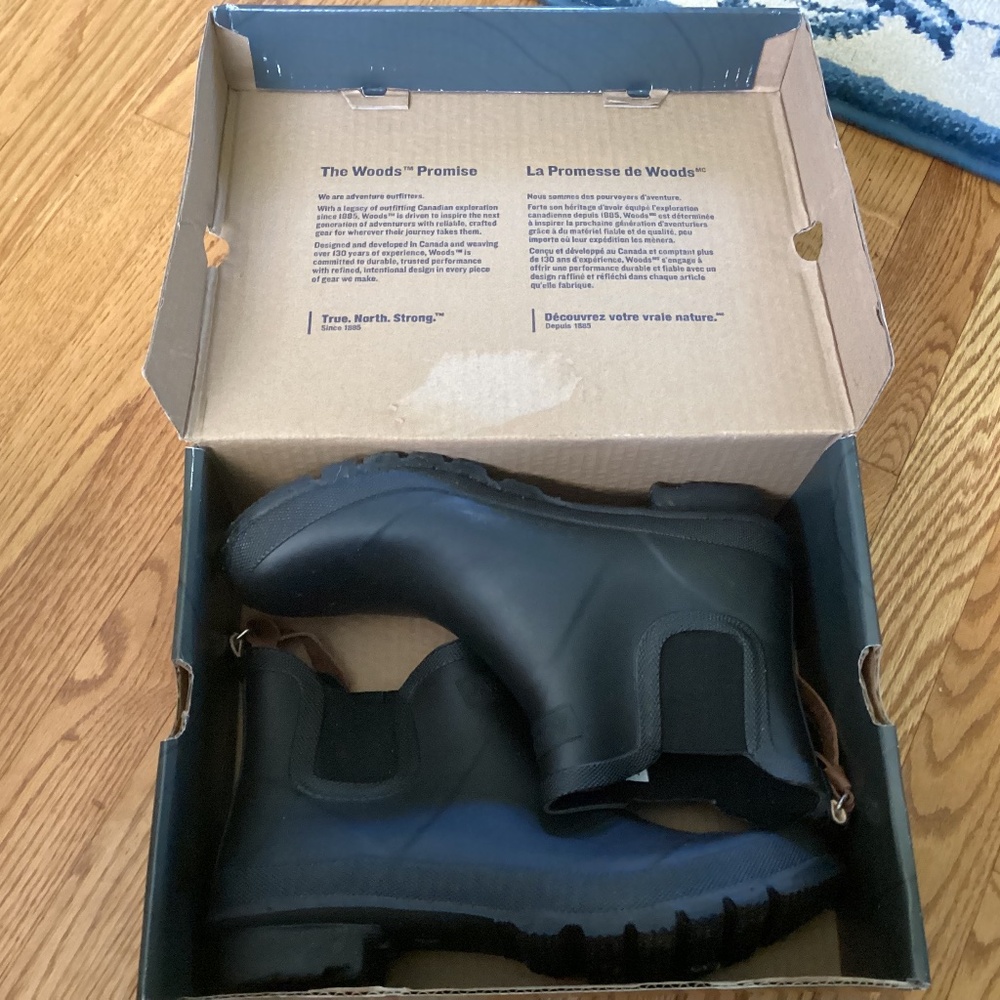 Woods Women's Palliser Chelsea Rubber Rain Boots, size 10
